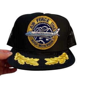 Vintage Air Force One Trucker Hat Snapback Nissin Cap Presidential Plane Patch